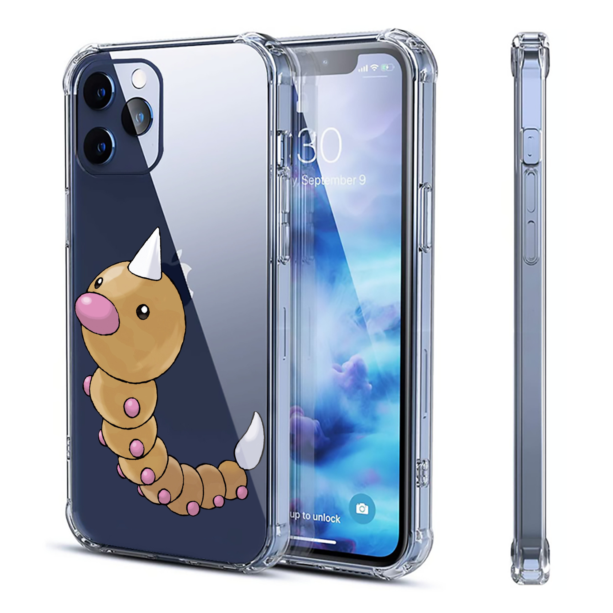 （画像用） ポケットモンスター Pokémon 【iPhone 12シリーズ対応】透明スマホケース（クリアソフトケース）